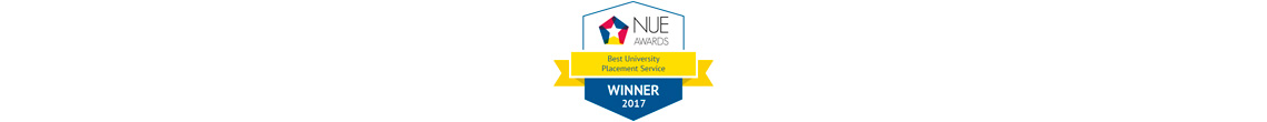 Huddersfield Business School Placement Unit won the award for Best University Placement Service at the national NUE awards for 2017