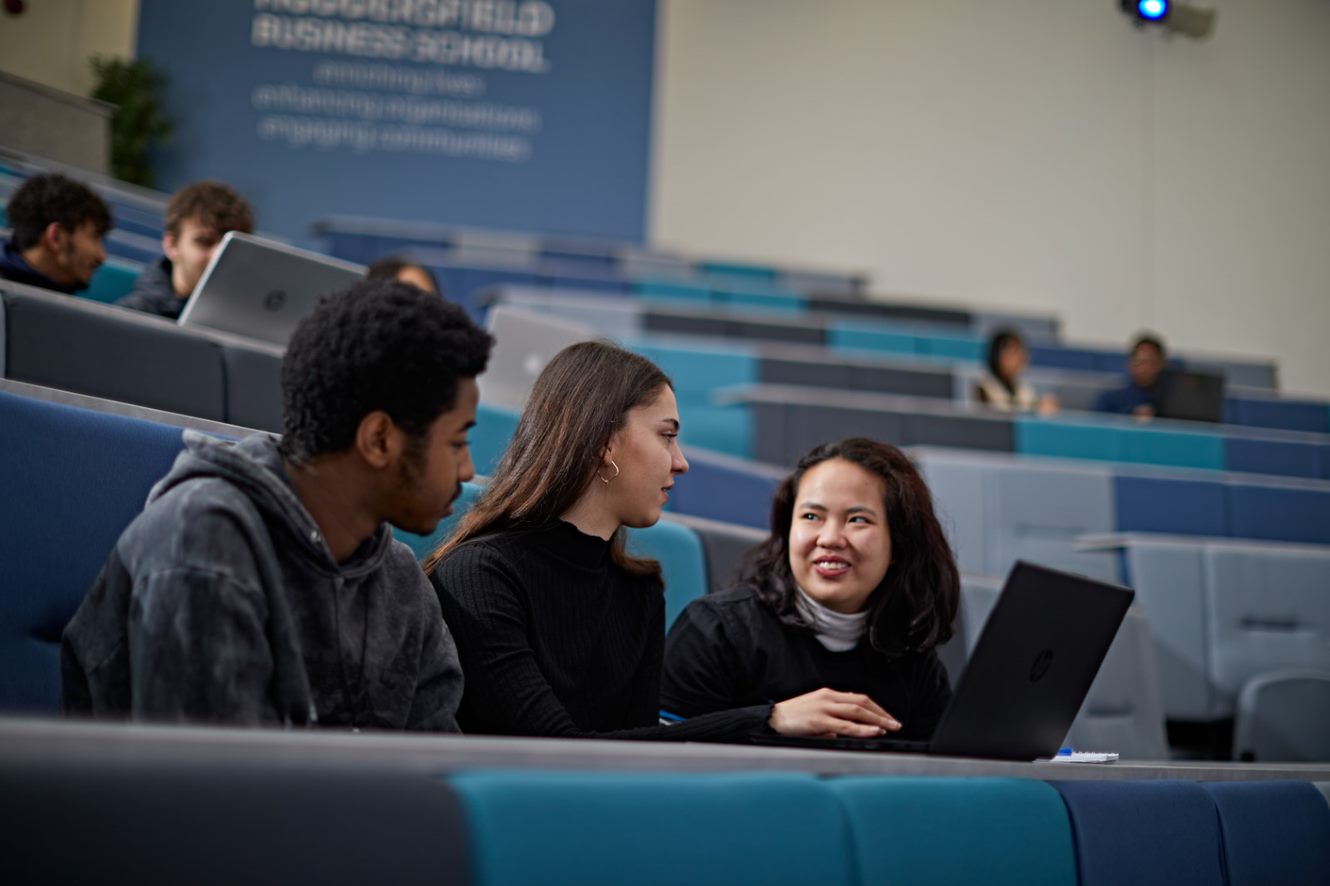 Business School students in the lecture theatre