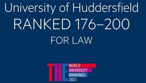 Graphic displaying our THE World Ranking for Law