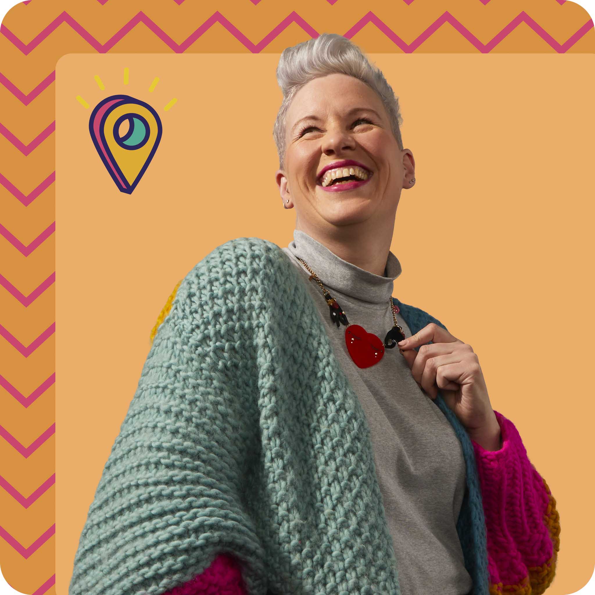 Image of a lecturer in the Fashion and design department smiling