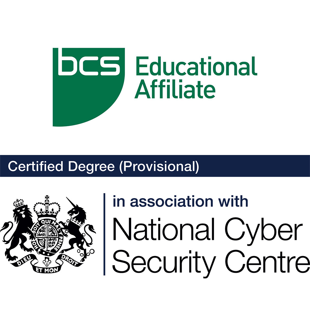 The British Computer Society logo and the National Cyber Security Centre logo.