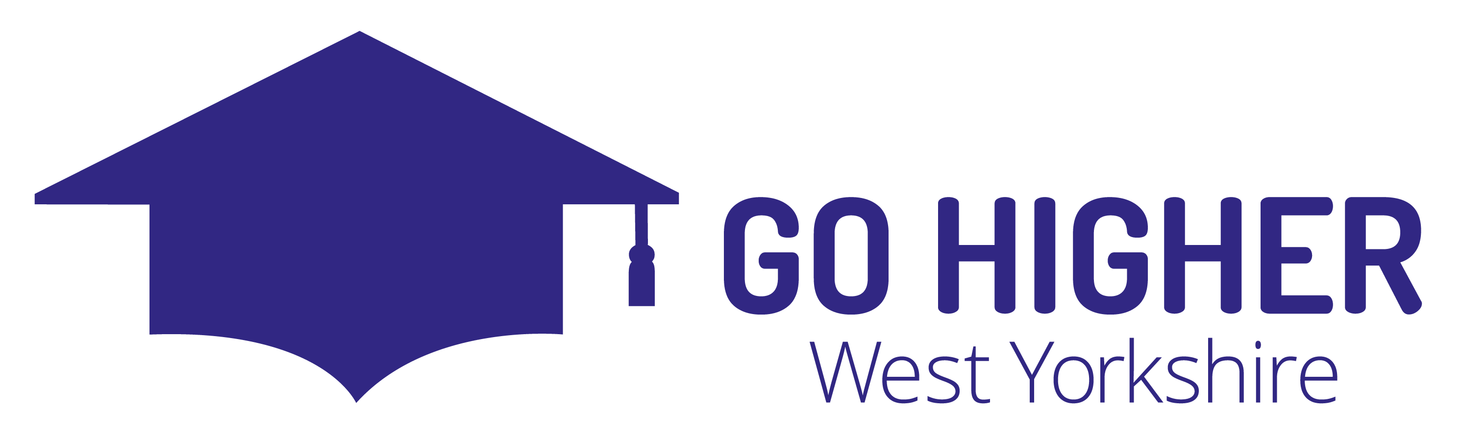 An illustration of a graduation and words 'Go Higher West