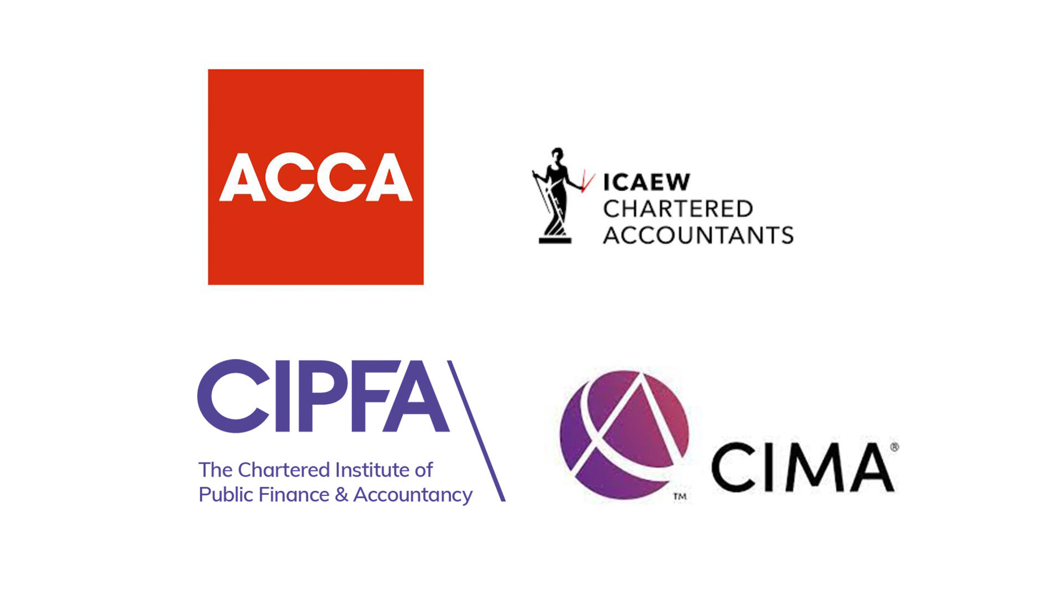 CIMA, ICAEW, CIPFA & ACCA