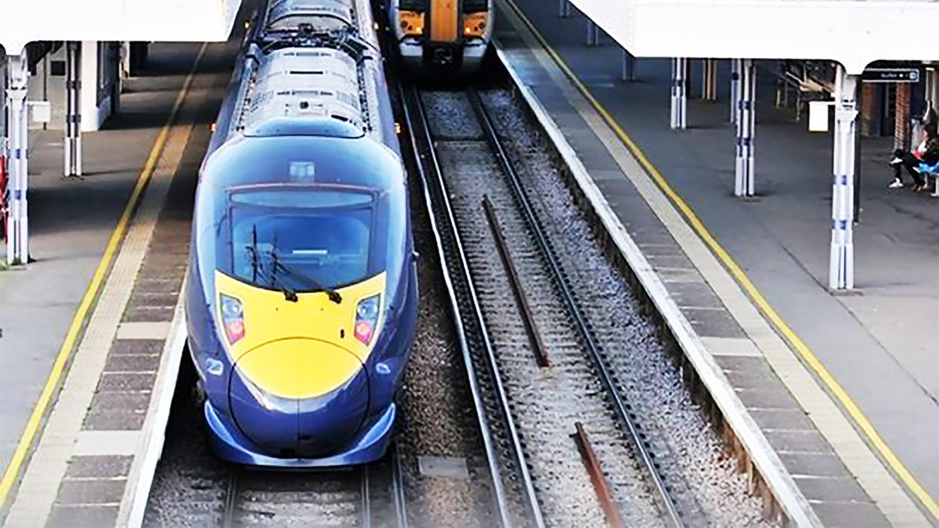 High Speed train at Dewsbury train station