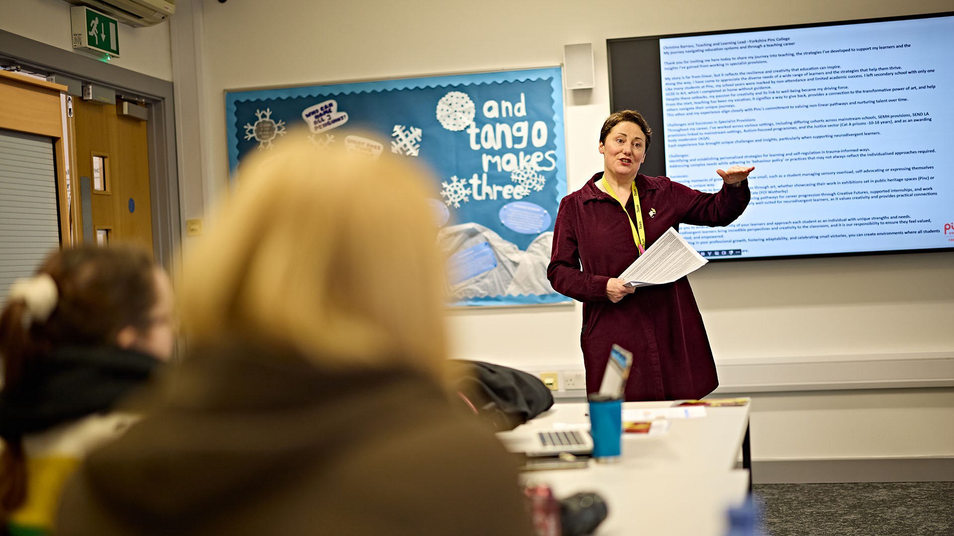 Secondary Teacher in classroom