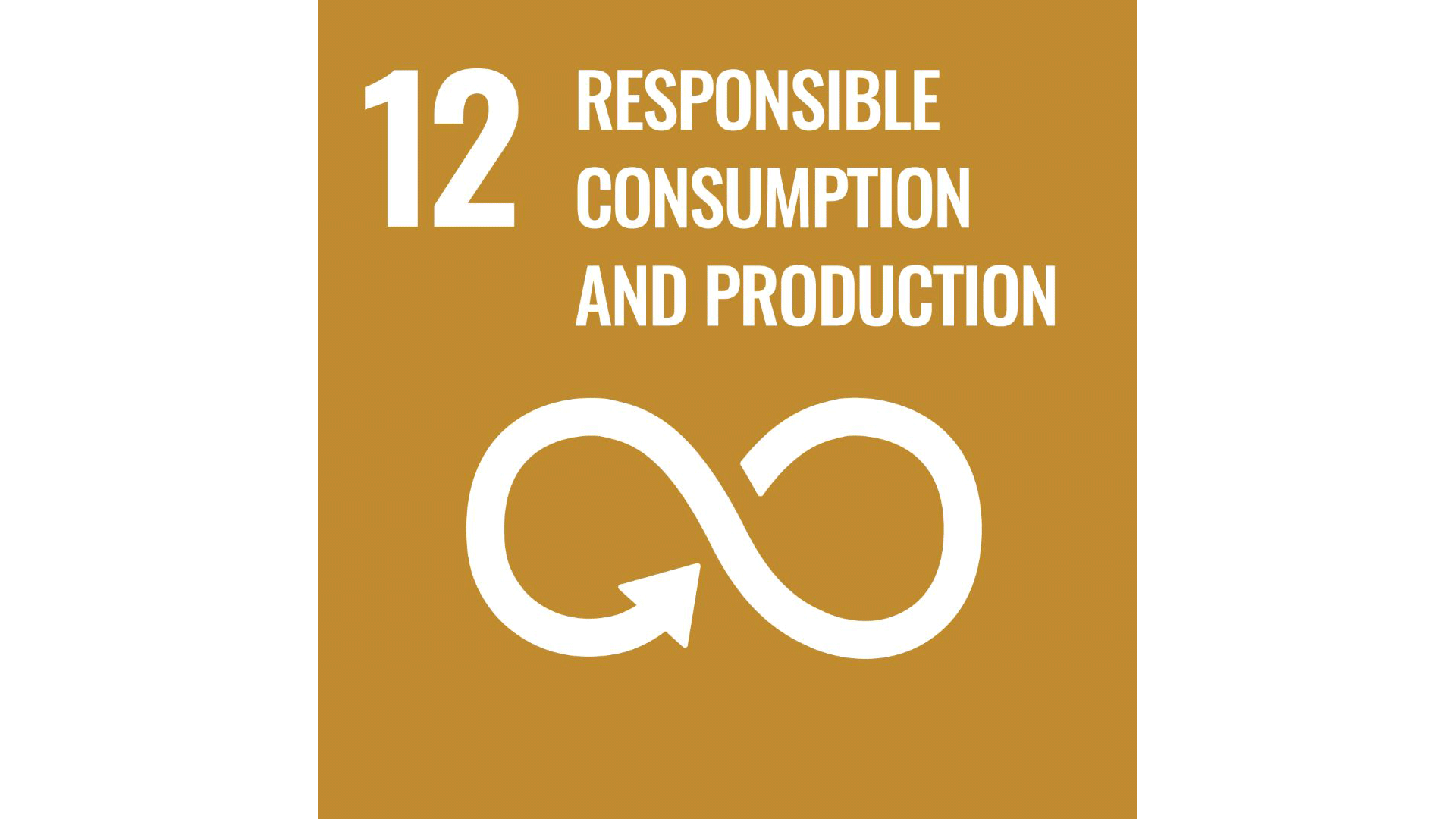 Graphic of the logo for UN SDG 12 - Responsible consumption and production