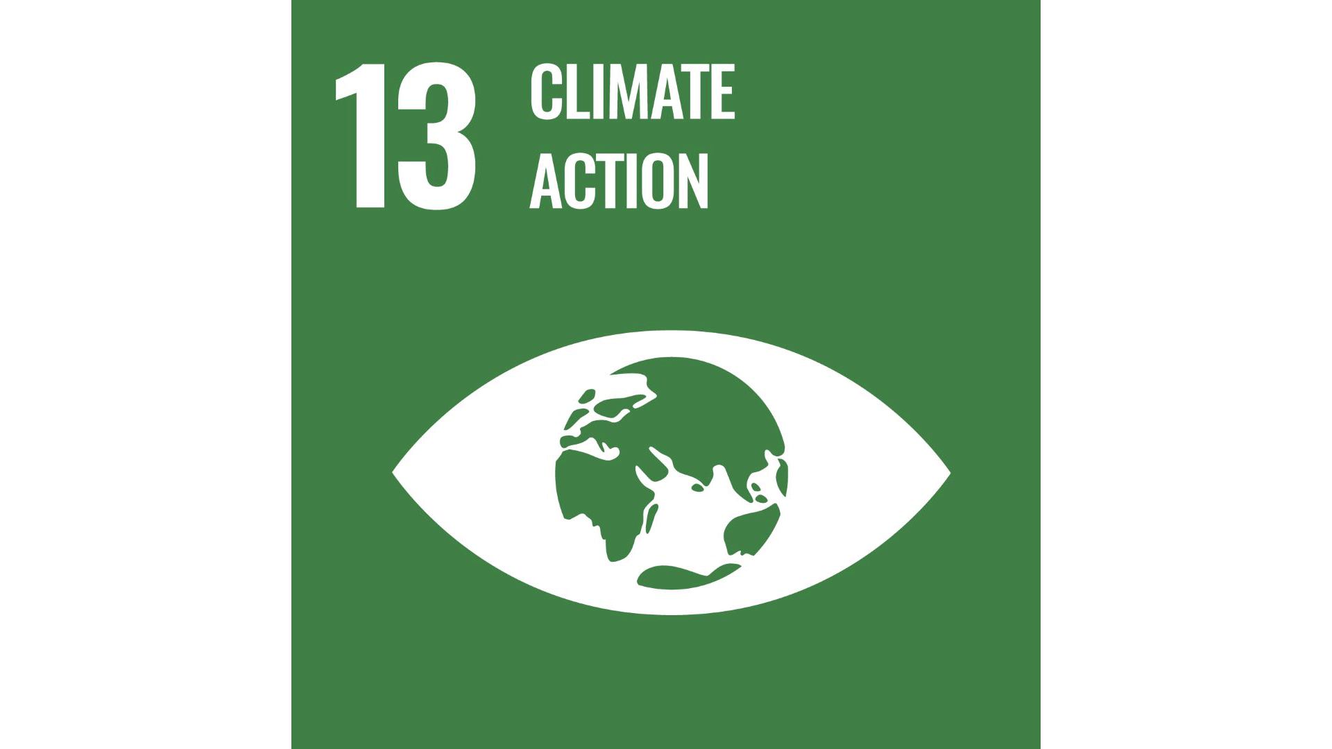 Graphic of the logo for UN SDG 13 - Climate action