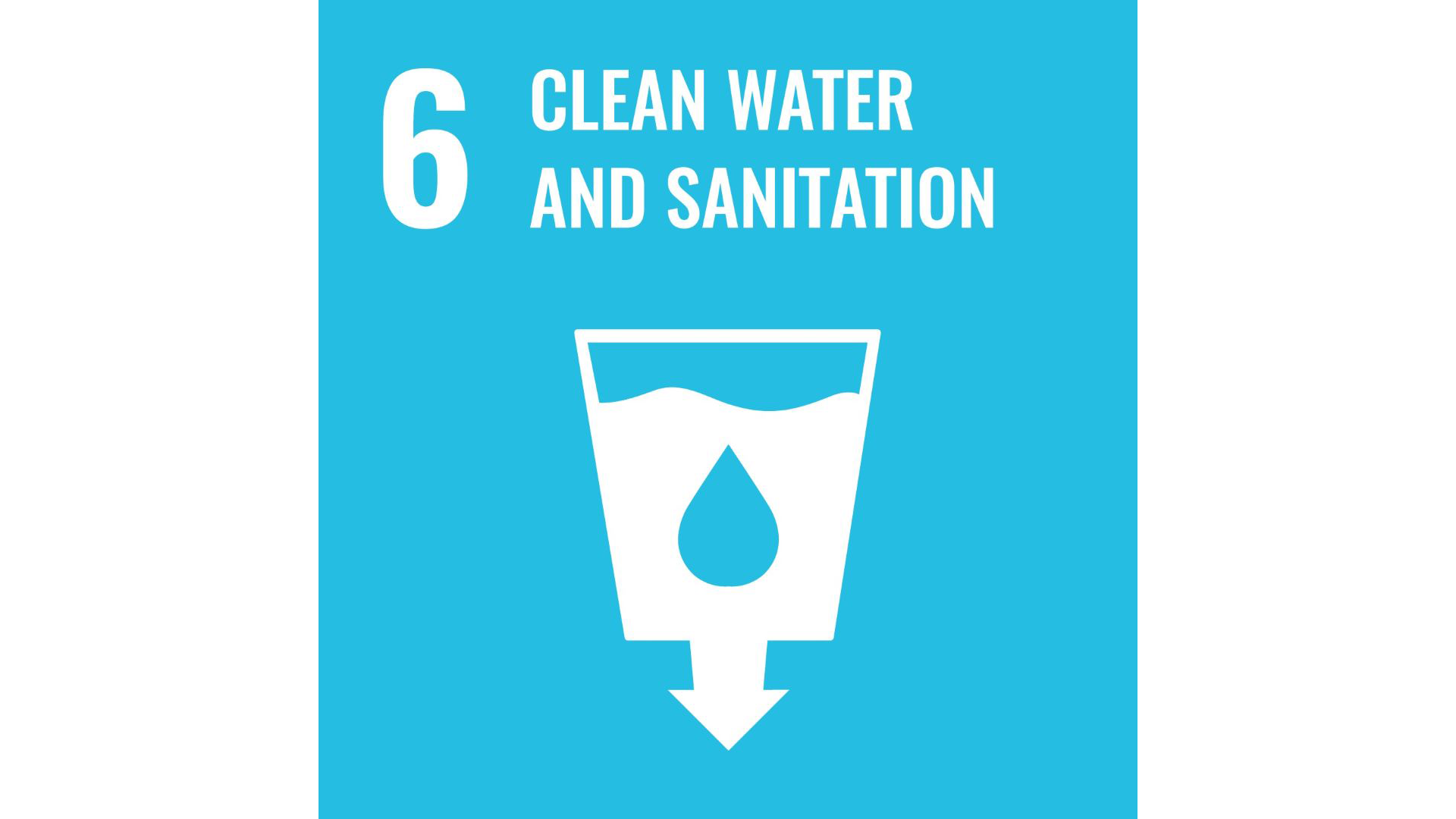 Graphic of the logo for UN SDG 6 - Clean water and sanitation