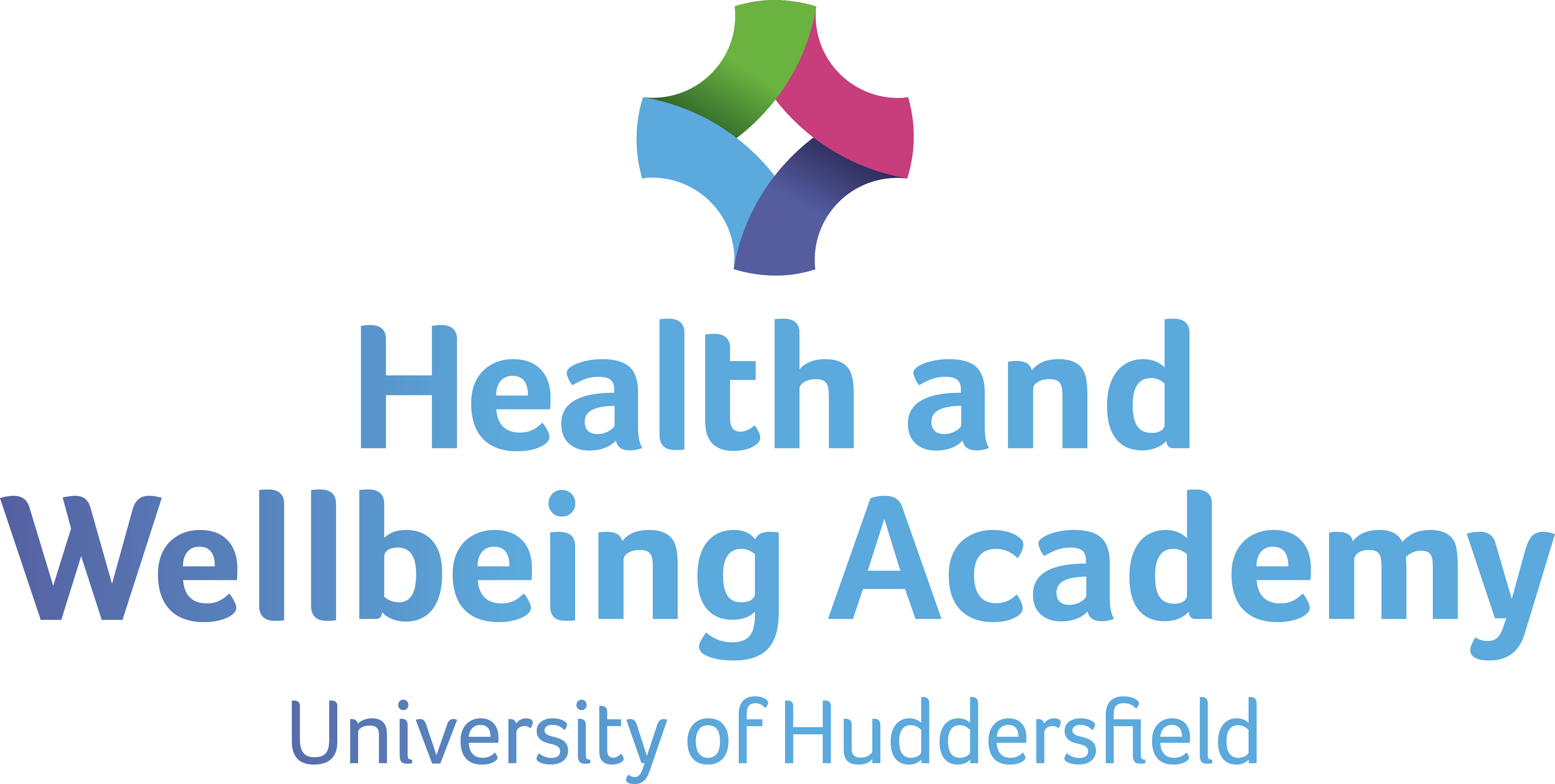 The logo for the University of Huddersfield's Health & Wellbeing Academy