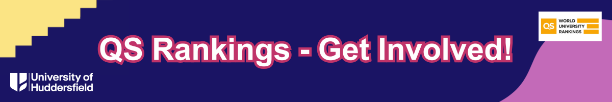 Banner asking for involvement in QS rankings