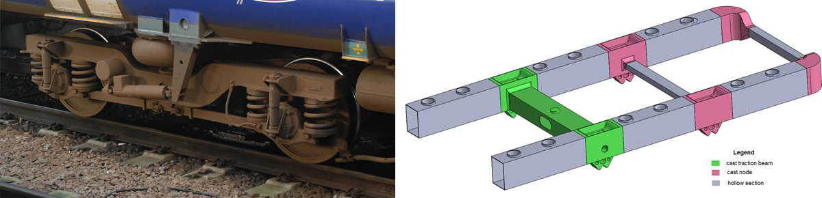 Traditional bogie and the new concept bogie