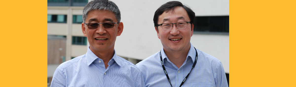 Pictured are Professor Zhiliang Ma of Tsinghua University (left) with Huddersfield's Professor Song Wu