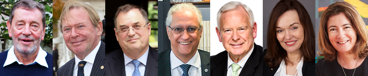 Lord David Blunkett, Professor David Leaper, Roger Marsh OBE, Professor Mario Neto Borges, Sir John Parker, Professor Dame Carol Robinson, Baroness Susan Williams