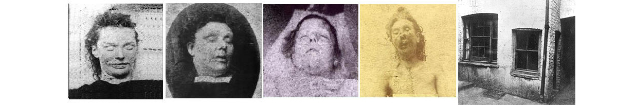 Ripper victims Elizabeth Stride, Annie Chapman, Mary Nicholls, Catherine Eddowes and 13 Miller's Court, Dorset Street, where the police discovered the mutilated body of Mary Jane Kelly