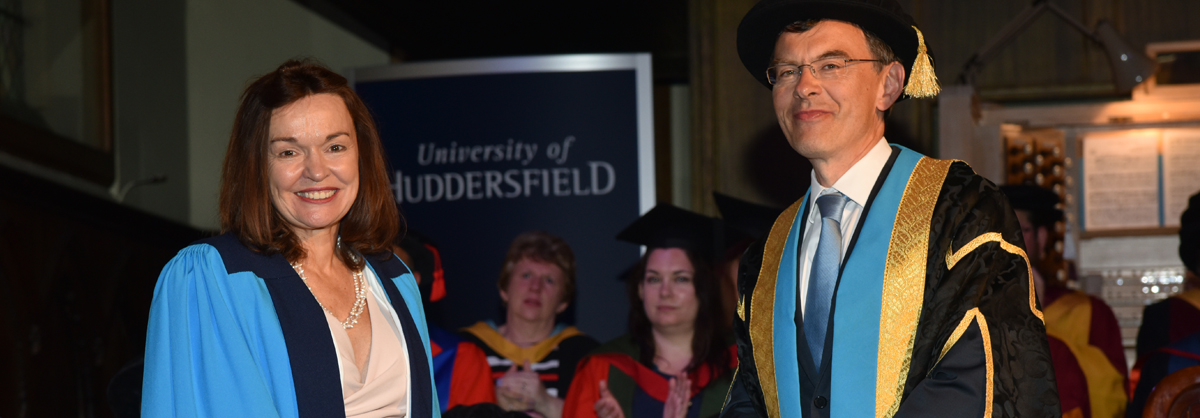 Professor Dame Carol Robinson with Deputy Vice-Chancellor Tim Thornton