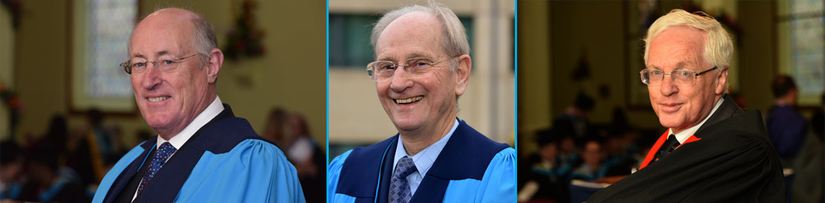 Pictured (l-r) are Rear Admiral Philip Greenish, Sir David McMurtry and Professor Roger Barlow