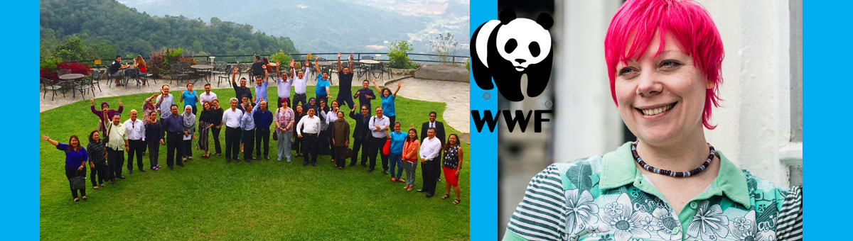 WWF in Malaysia and researcher Melanie Flynn (right)