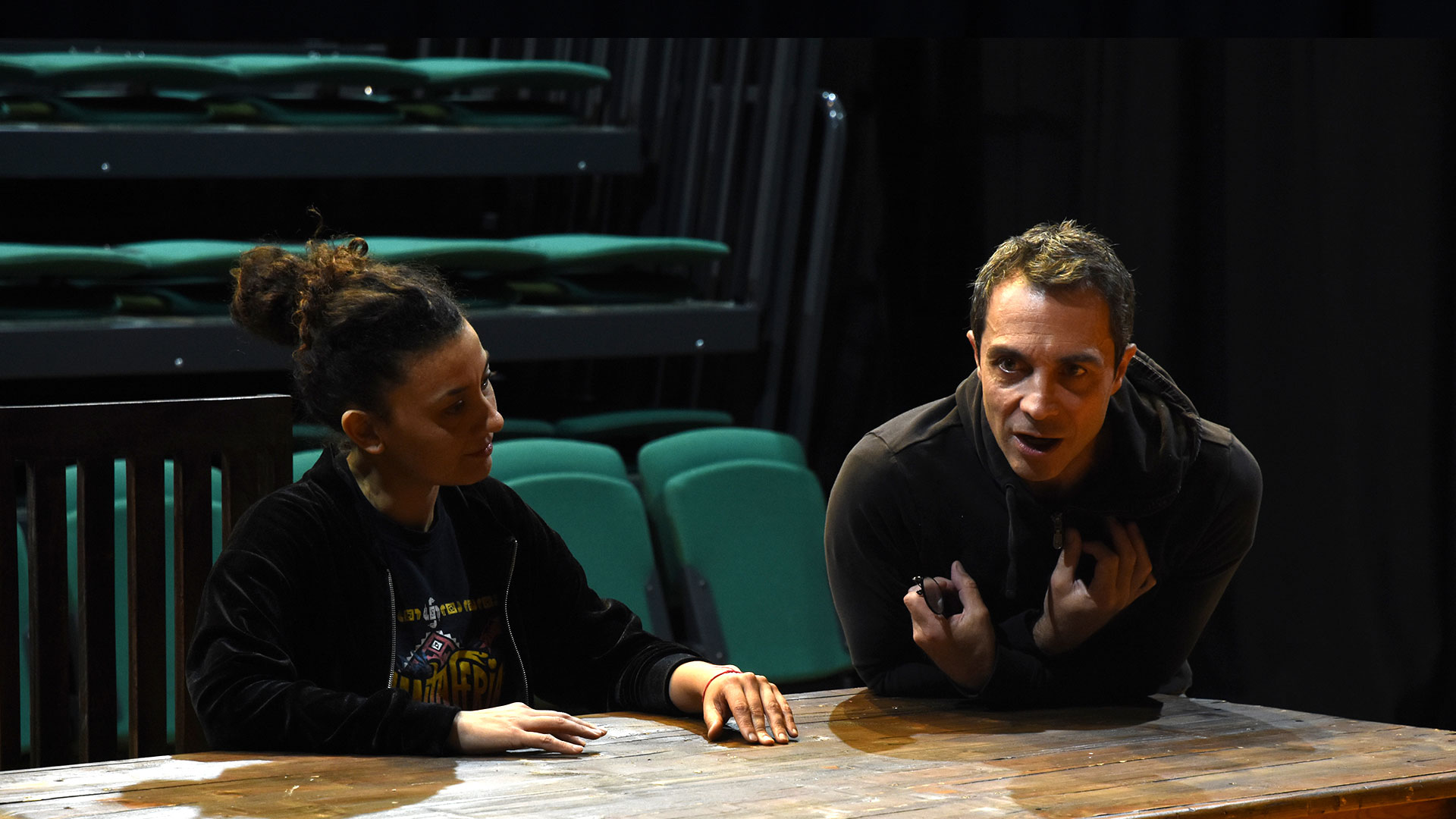 Pasquale Esposito works with drama students