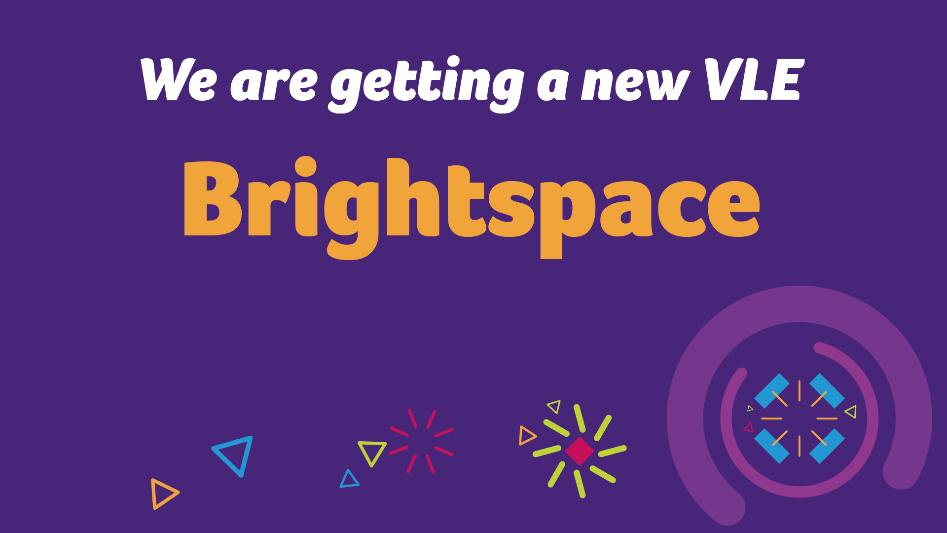 overall image for brightspace, the vle replacement for unilearn
