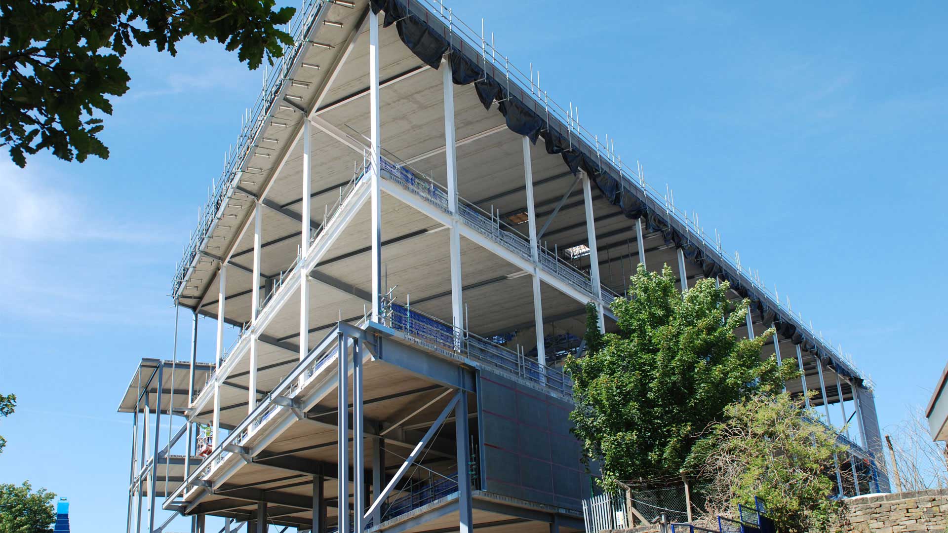 Barbara Hepworth building under construction at the University of Huddersfield