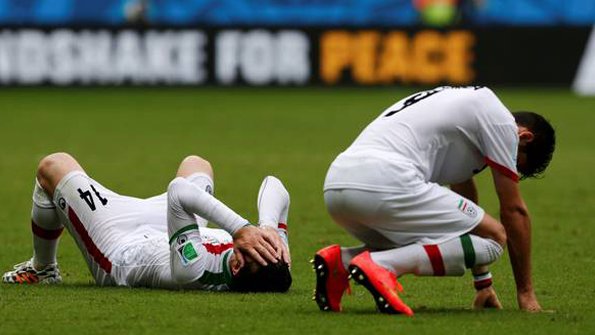Footballers exhausted after a defeat in extra time