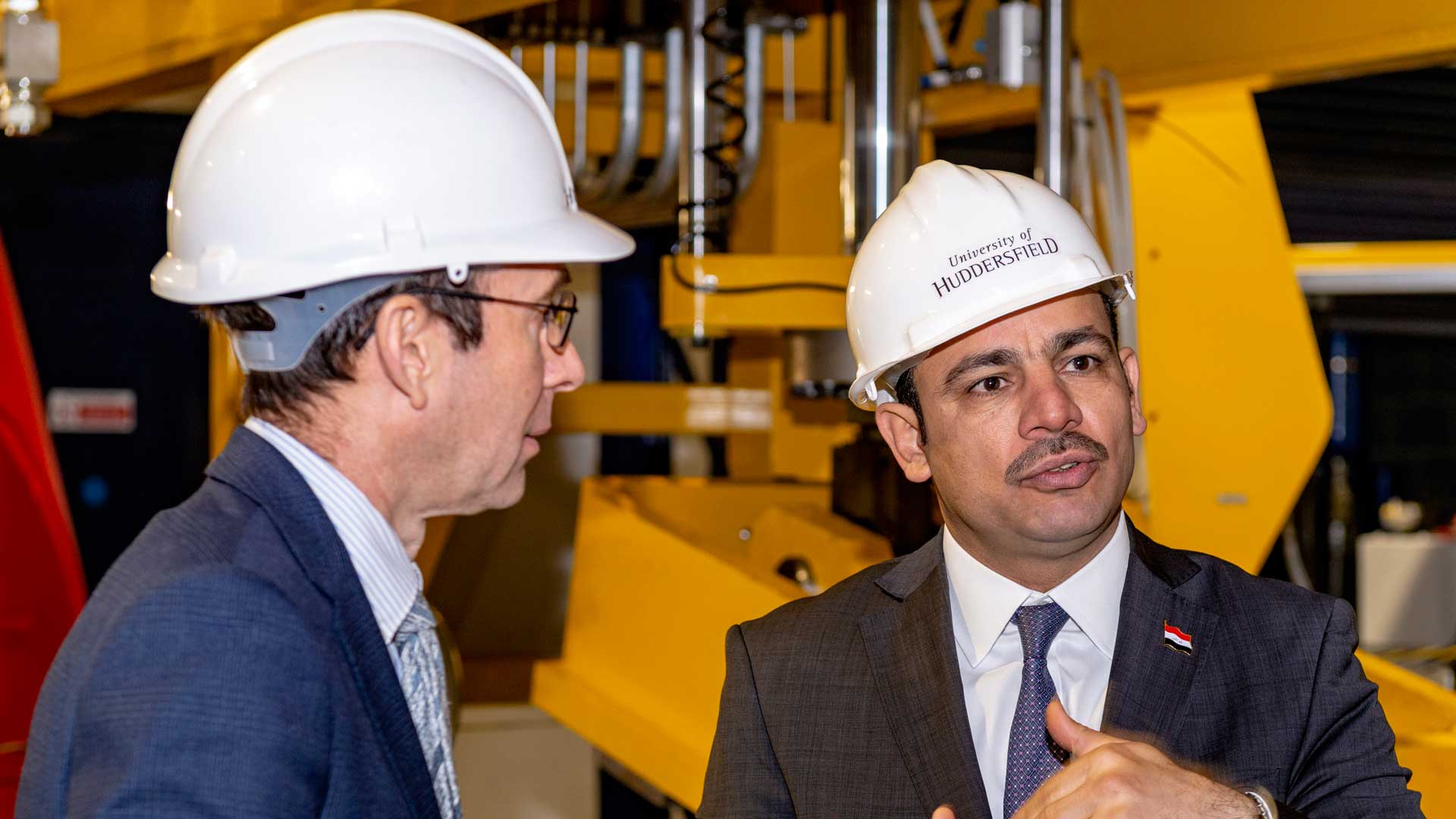 Professor Simon Iwnicki (left) and Iraqi Consul General Dr Ihsan Allawi