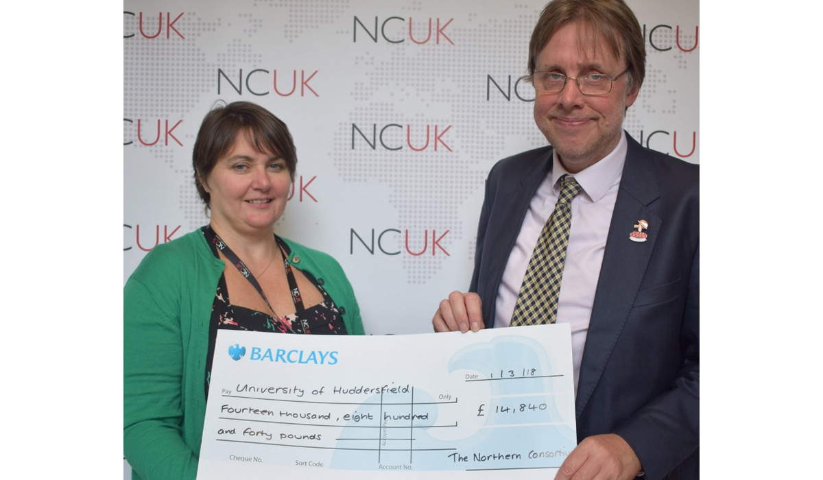 The University’s Professor John Anchor is pictured with NUCK’s Market Development Director Georgina Jones.