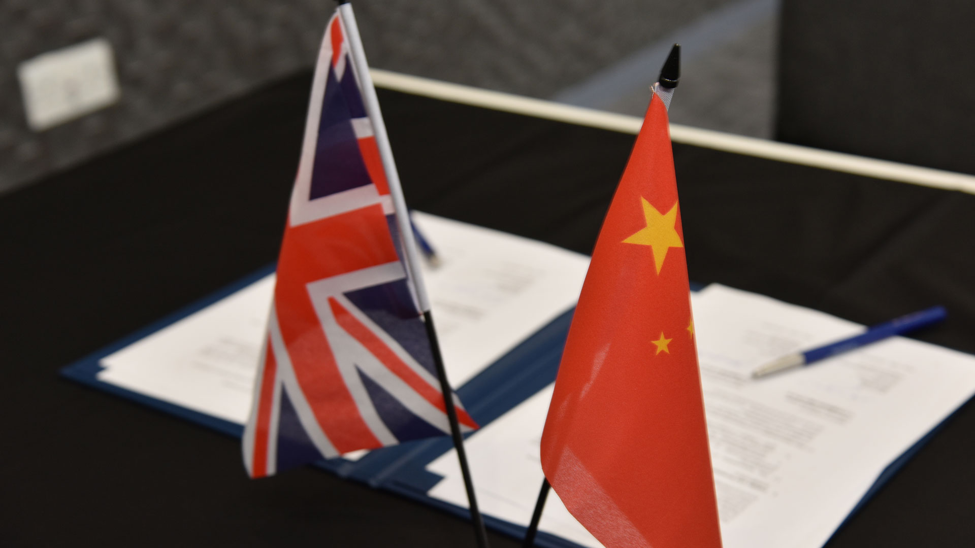 UK and Chinese flags