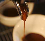 Espresso poured in new cafe Joseph Priestley Caffeine Lab 