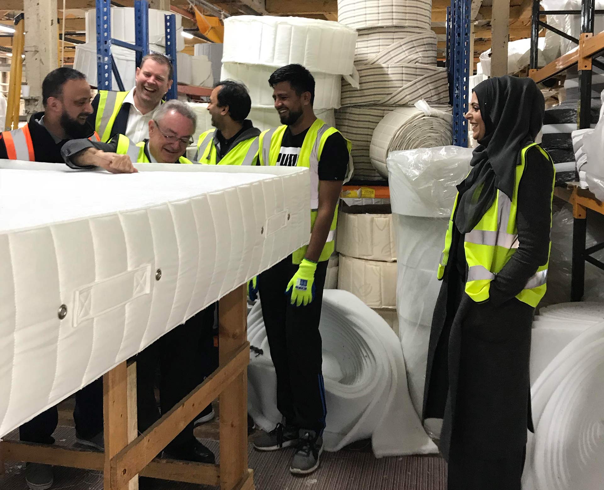 Professor Bob Cryan visiting Deluxe Beds Ltd