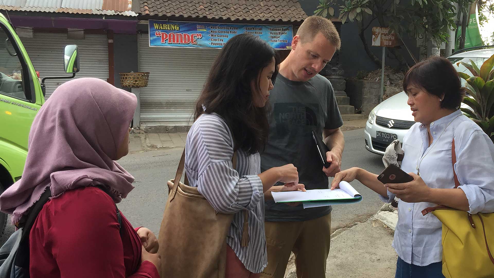 The researchers gather information in Indonesia