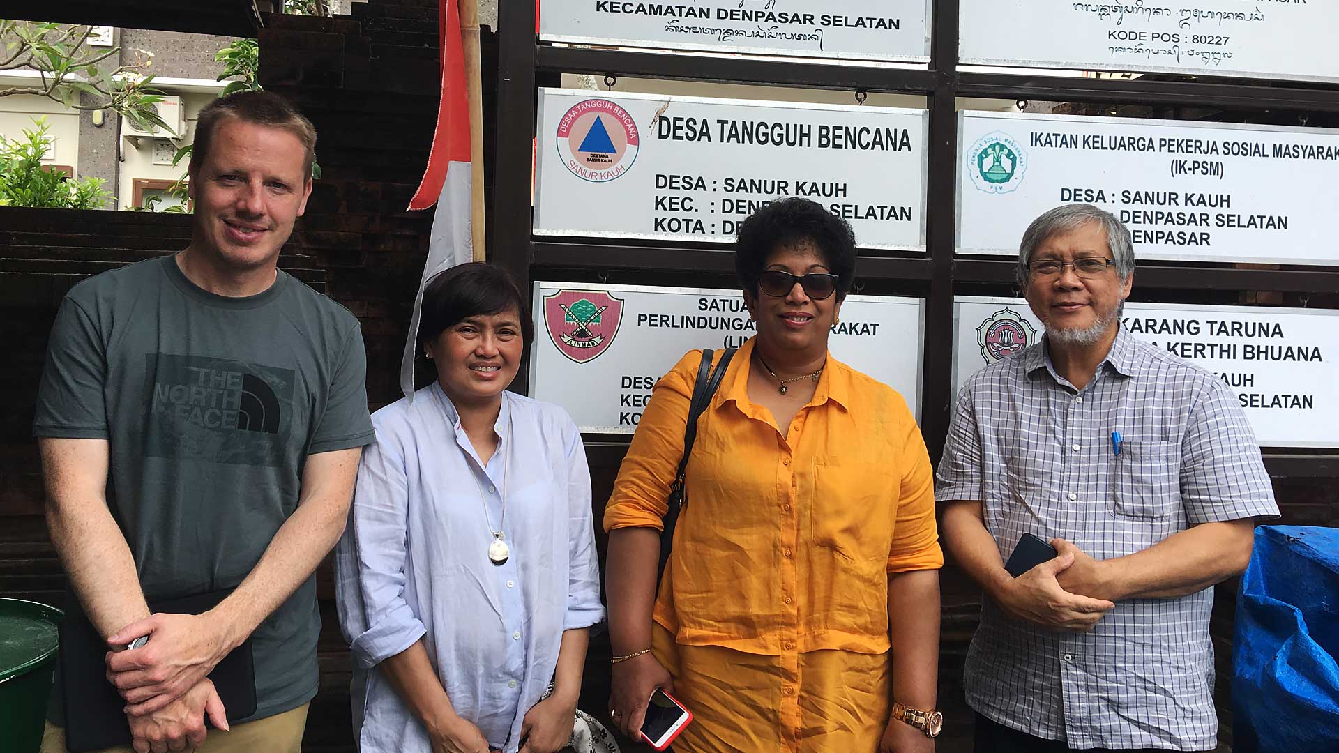 The researchers visiting Indonesia