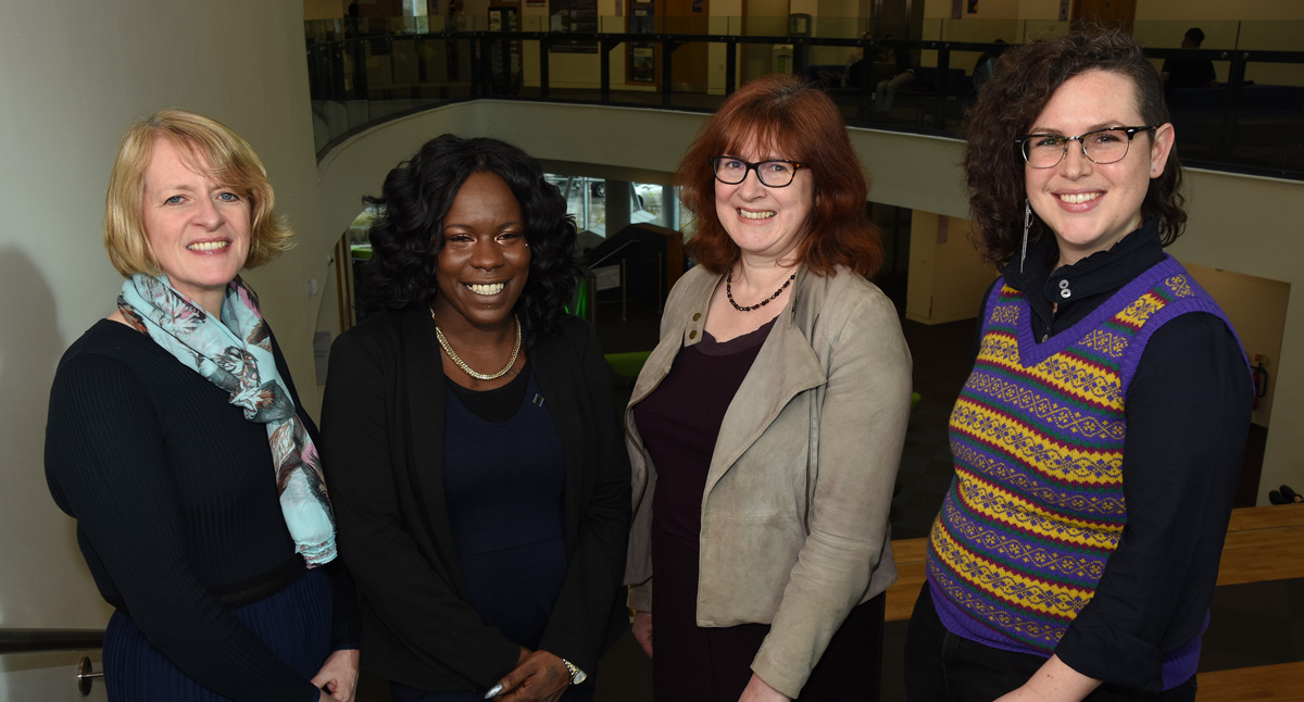 EDI conference speakers (l-r) Professor Judith Rankin, NUS President Shakira Martin, Professor Claire Warwick and Assistant Professor Emily Henderson.