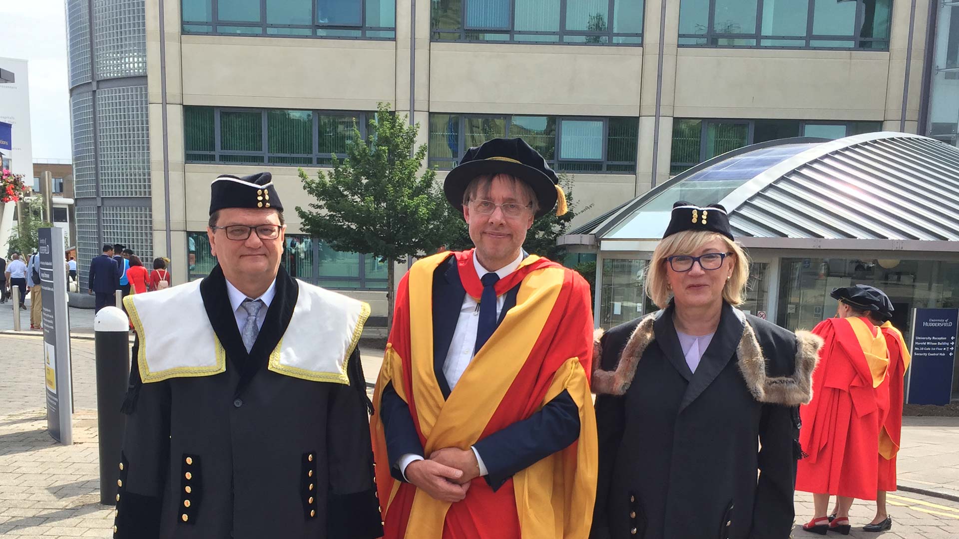 Professor Zdenek Zmeskal, Dean, Professor John Anchor and Professor Dana Dluhosova, Vice Dean (Research).