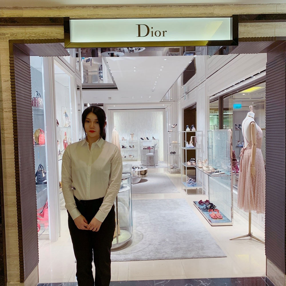 Second Year Business Management student, Lei Jiang, is looking forward to gaining a deeper insight into luxury retail during her internship working for Harrods in the Christian Dior shoe department.