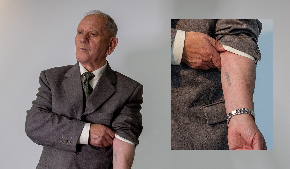Holocaust survivor Arek Hersh and his concentration camp tattoo