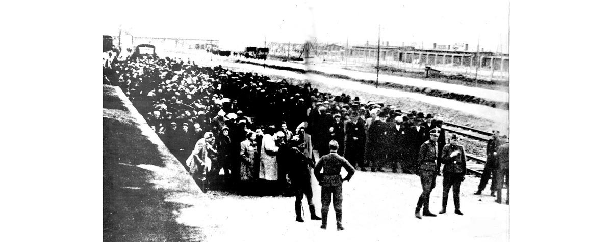 Train arrives at Auschwitz