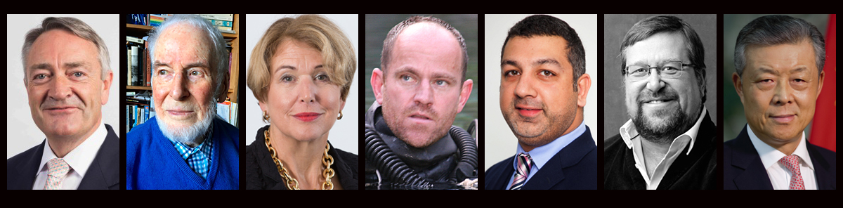 Pictured left to right recipients Simon Blagden CBE, John Dixon, Ann Francke, Jason Mallinson, Dapinder Singh QC, Gavin Sutherland, His Excellency Liu Xiaoming 