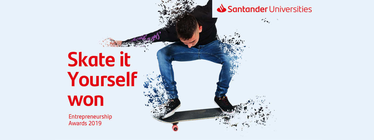 Santander Universities seed funding for student entrepreneur Kierhardy Ansell’s business Skate It Yourself