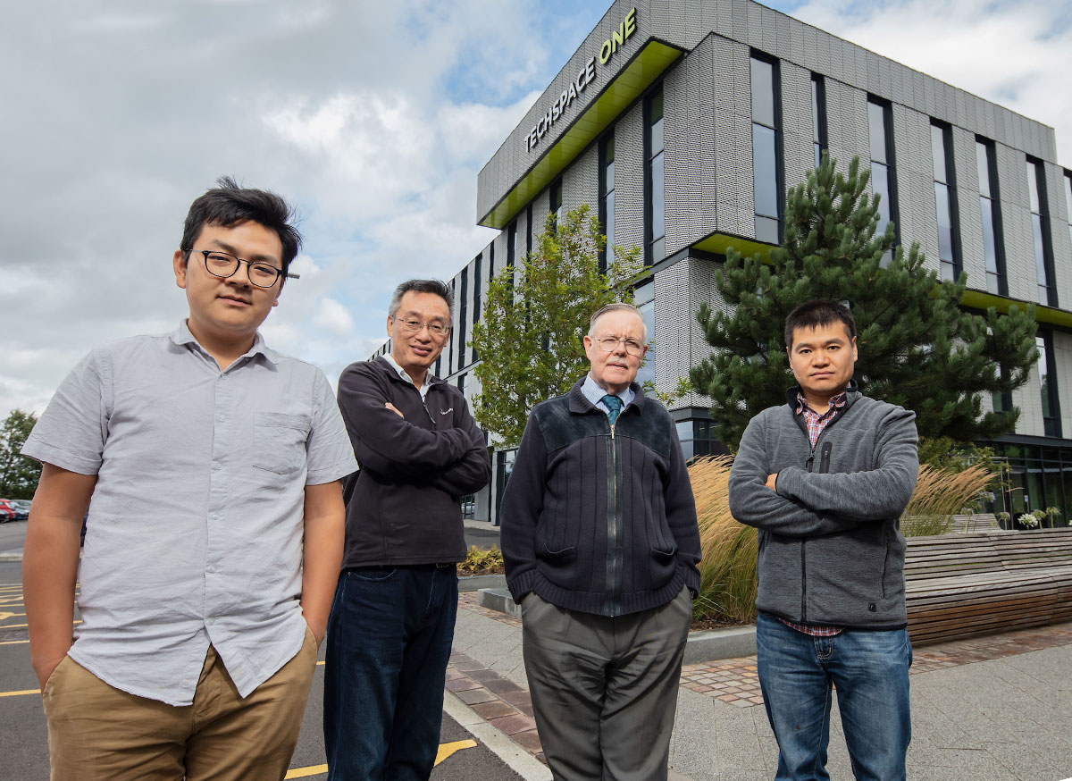 Professor David Walker (second right) with his research team