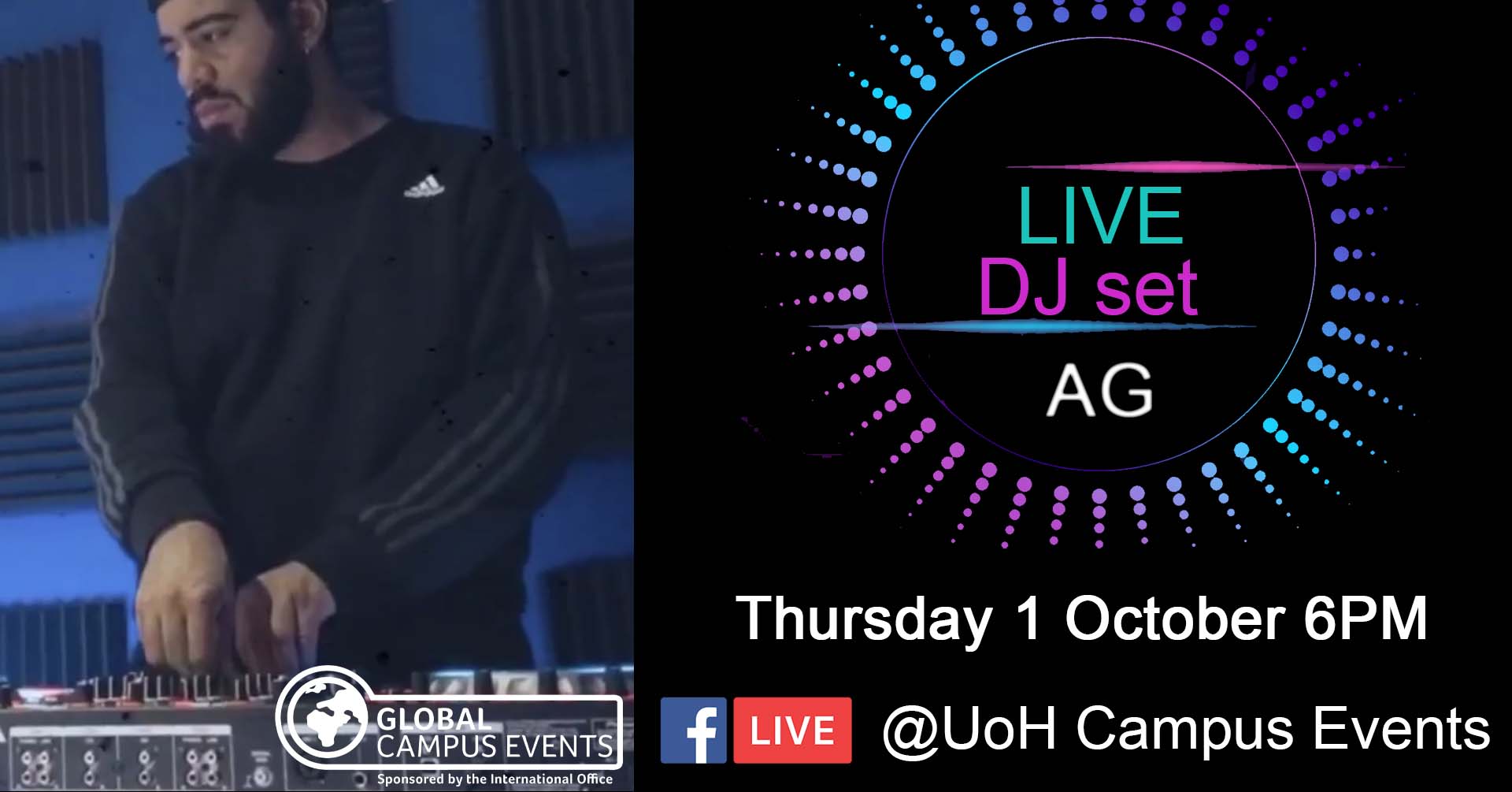 A disc jockey plays music