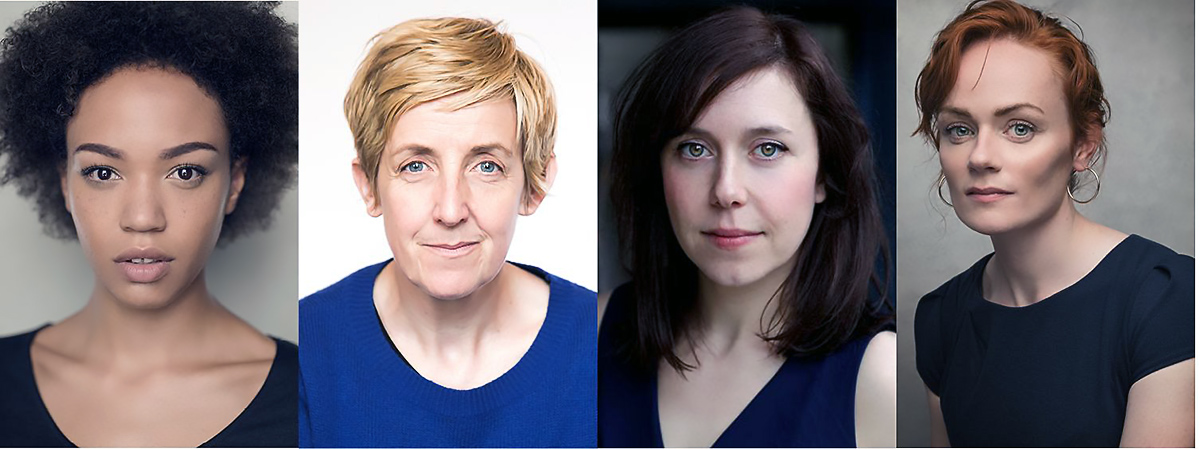 Headshots of the four female characters of 'There Are No Beginnings' by Charley Miles