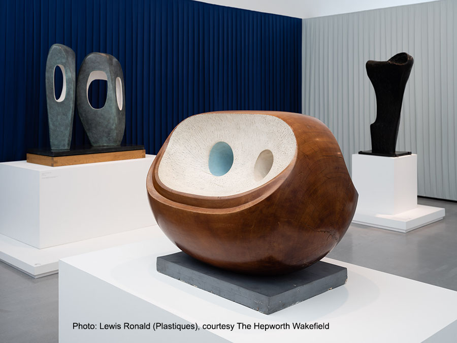 Three sculptures by Barbara Hepworth in the Hepworth Gallery in Wakefield