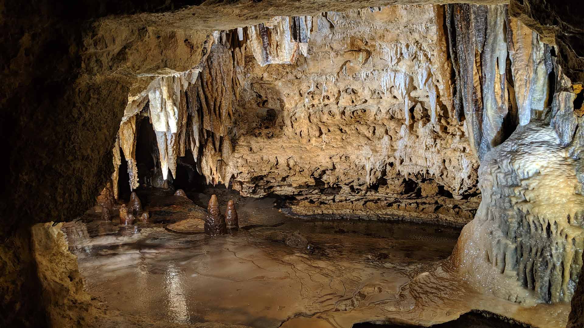 An underground cave 