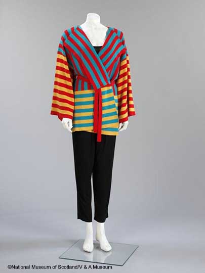 A Jean Muir designed trouser suit from 1985