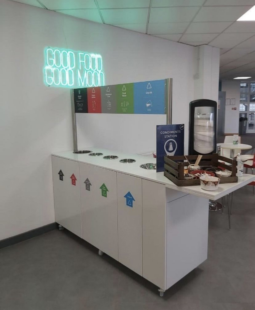 photo of recycling bins