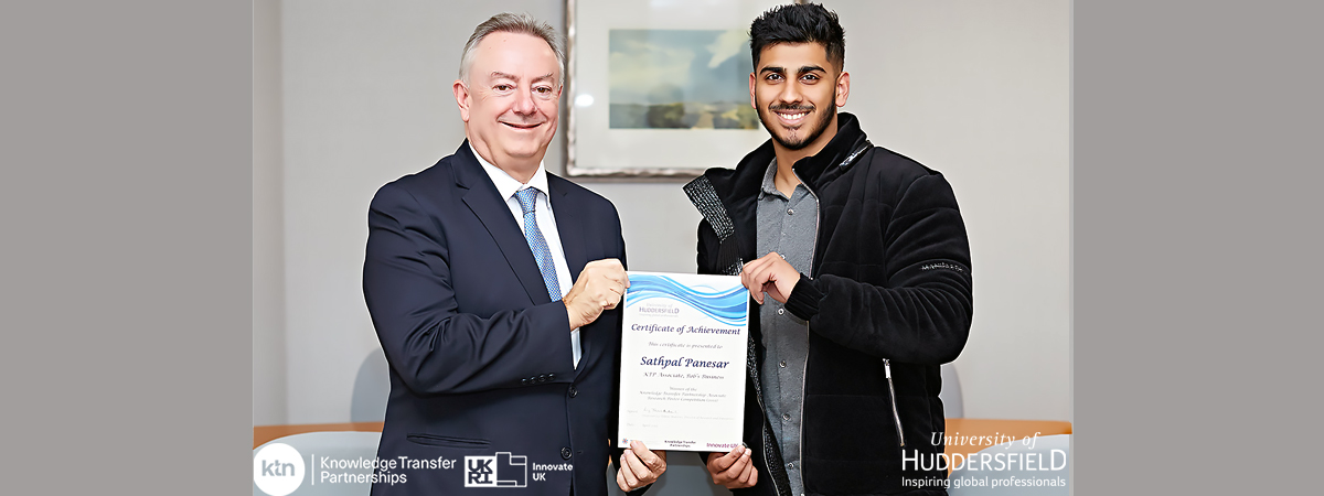 Sathpal Panesar pictured with the University's Vice-Chancellor Professor Bob Cryan