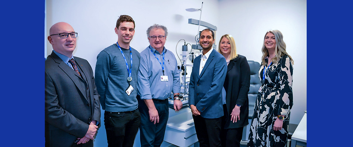 The optometry teaching team at the University of Huddersfield