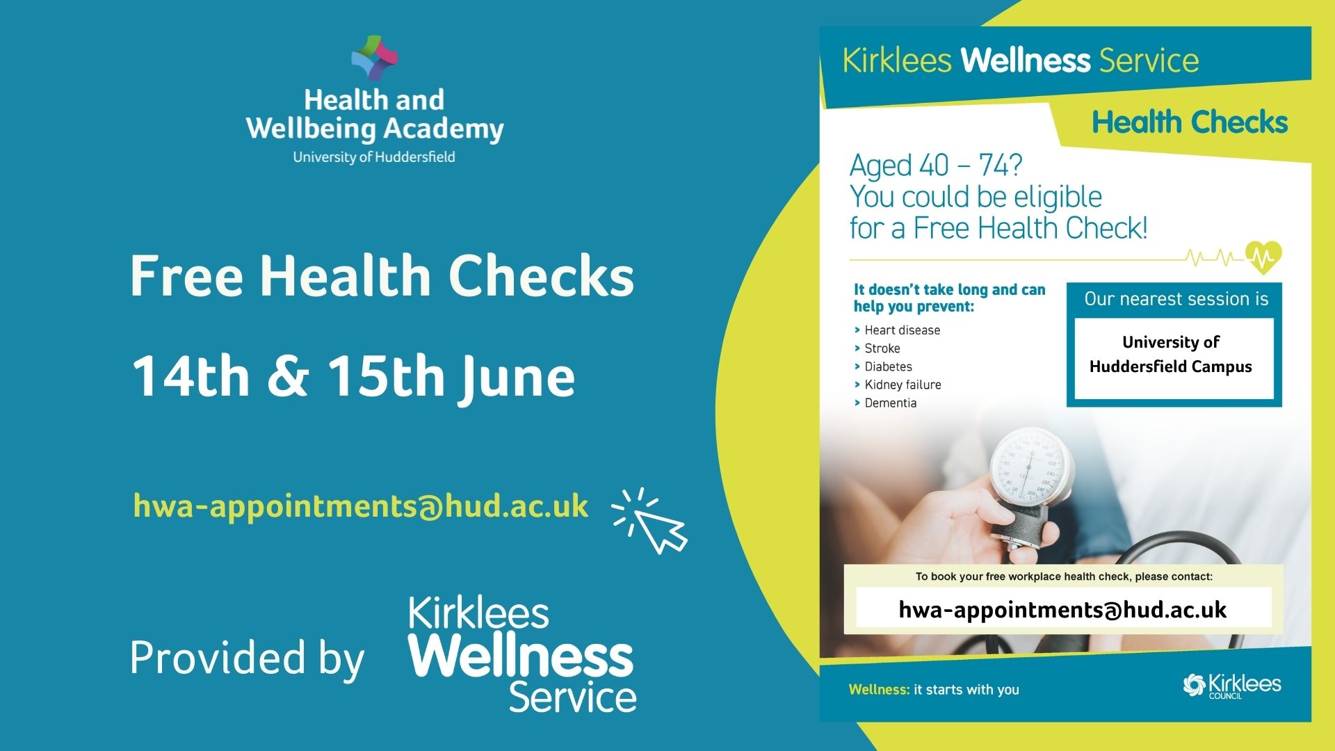 Diabetes awareness week and Health checks for employees and students