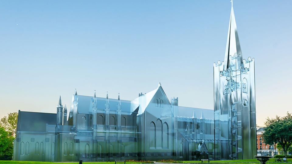 Dublin cathedral in glass